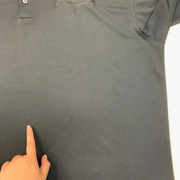 Nike Polo Shirt Mens XXL 2XL Black Golf Dri Fit Micro Pique Performance - Picture 8 of 16